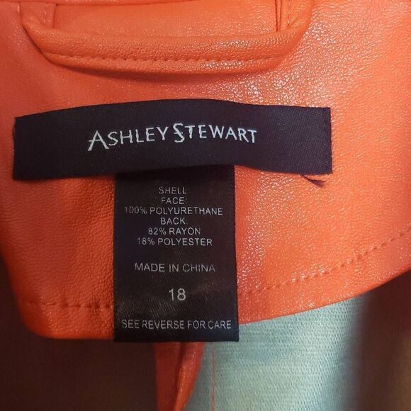 Orange Ashley Stewart Jacket Size 18 - Picture 6 of 14